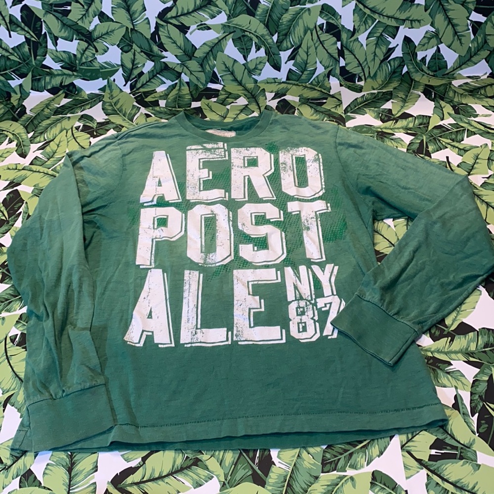 Aeropostale Long Sleeve Different shard of Green Shirt Size XL
